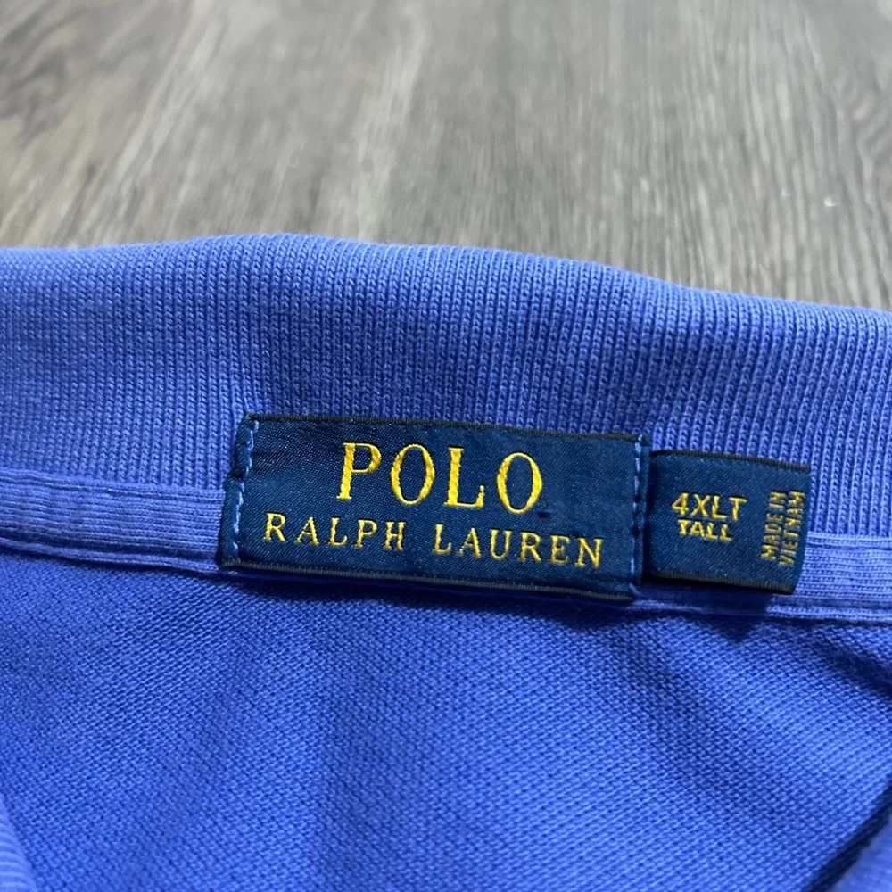 Polo Ralph Lauren Polo Shirt 4XLT Tall Blue Mesh Short Sleeve Pony Logo New NWT